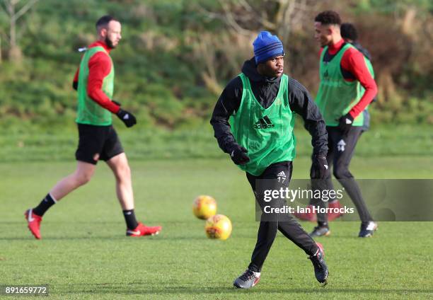 Didier N'Dong during a Sunderland training session at The Academy of Light on December 13, 2017 in Sunderland, England.