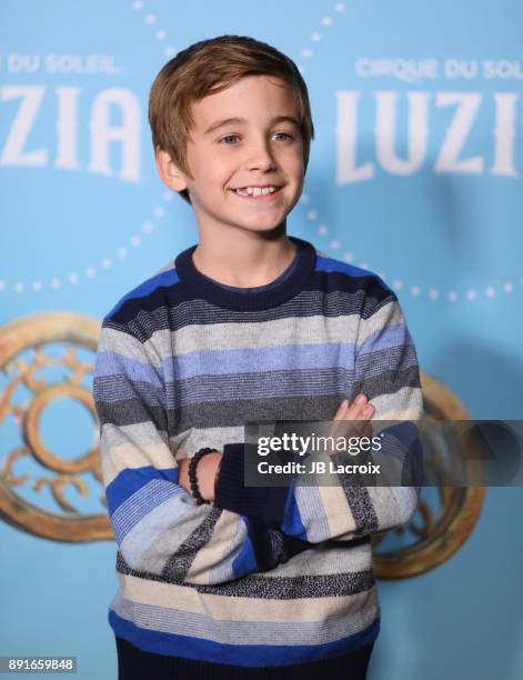 Parker Bates attends Cirque du Soleil presents the Los Angeles premiere event of 'Luzia' at Dodger Stadium on December 12, 2017 in Los Angeles,...