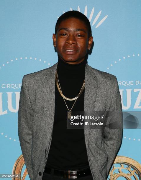 Cyler attends Cirque du Soleil presents the Los Angeles premiere event of 'Luzia' at Dodger Stadium on December 12, 2017 in Los Angeles, California.