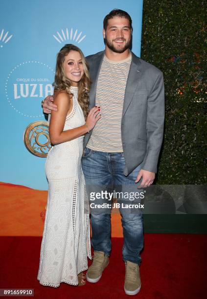 Morgan Fox attends Cirque du Soleil presents the Los Angeles premiere event of 'Luzia' at Dodger Stadium on December 12, 2017 in Los Angeles,...