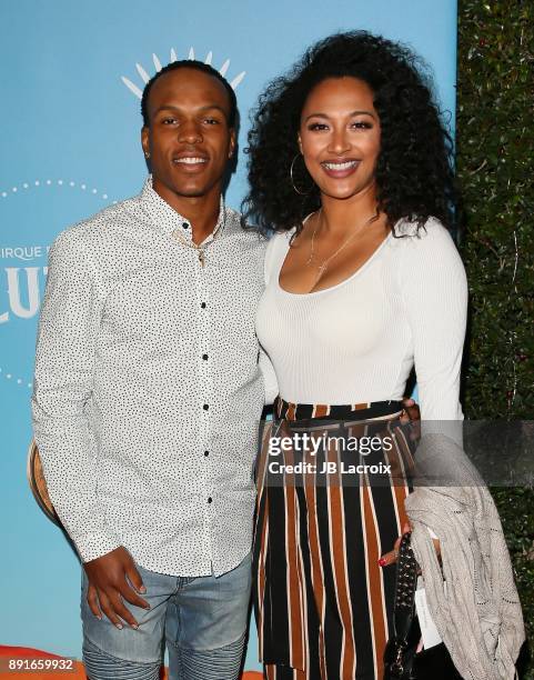 Kevin Peterson and Tori Cole attend Cirque du Soleil presents the Los Angeles premiere event of 'Luzia' at Dodger Stadium on December 12, 2017 in Los...