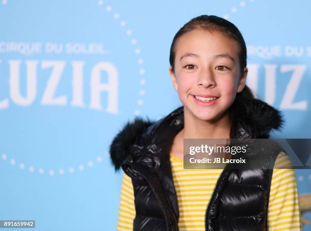 Aubrey Anderson-Emmons attends Cirque du Soleil presents the Los Angeles premiere event of 'Luzia' at Dodger Stadium on December 12, 2017 in Los...