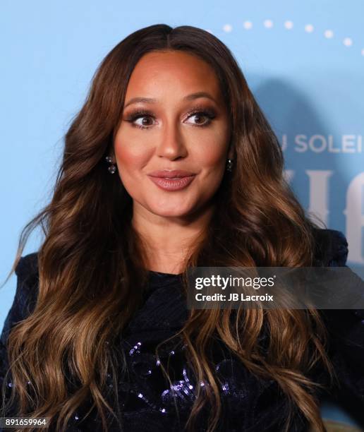 Adrienne Bailon attends Cirque du Soleil presents the Los Angeles premiere event of 'Luzia' at Dodger Stadium on December 12, 2017 in Los Angeles,...