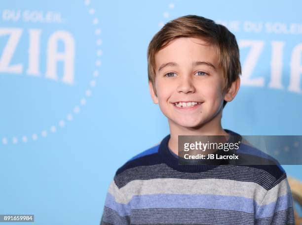 Parker Bates attends Cirque du Soleil presents the Los Angeles premiere event of 'Luzia' at Dodger Stadium on December 12, 2017 in Los Angeles,...