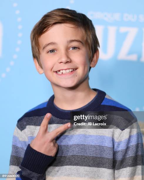 Parker Bates attends Cirque du Soleil presents the Los Angeles premiere event of 'Luzia' at Dodger Stadium on December 12, 2017 in Los Angeles,...