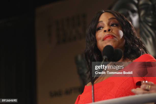 Niecy Nash attends the 24th Annual SAG Awards Nominations Announcement at SilverScreen Theater at the Pacific Design Center on December 13, 2017 in...