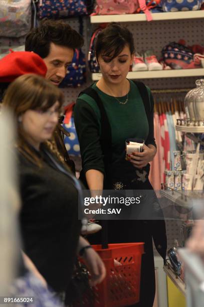 Nick Grimshaw, Pixie Geldof and Daisy Lowe spotted shopping at Cath Kidston shop in Covent Garden on December 13, 2017 in London, England.