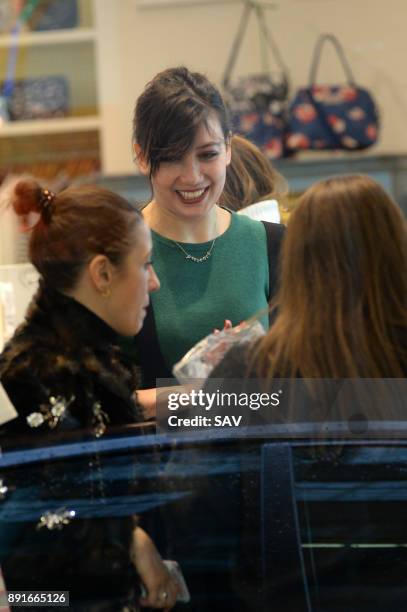 Nick Grimshaw, Pixie Geldof and Daisy Lowe spotted shopping at Cath Kidston shop in Covent Garden on December 13, 2017 in London, England.