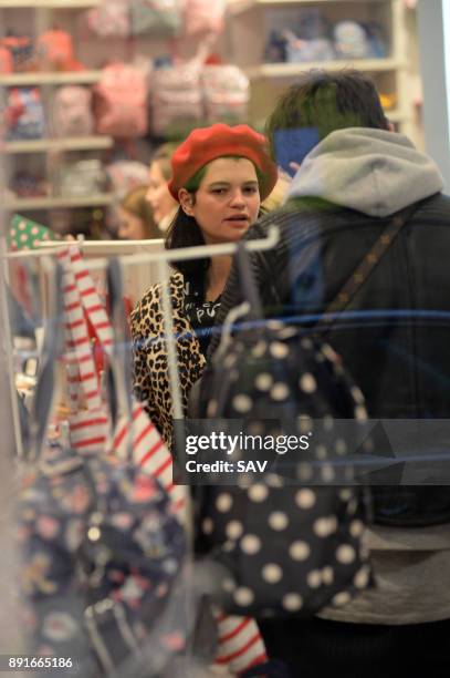 Nick Grimshaw, Pixie Geldof and Daisy Lowe spotted shopping at Cath Kidston shop in Covent Garden on December 13, 2017 in London, England.