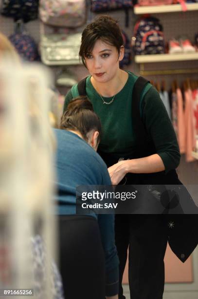 Nick Grimshaw, Pixie Geldof and Daisy Lowe spotted shopping at Cath Kidston shop in Covent Garden on December 13, 2017 in London, England.