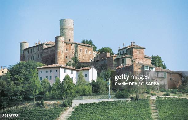 Italy, Piedmont region, castle of Roddi and town