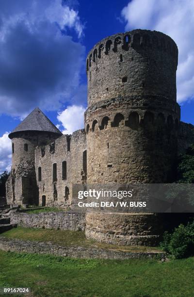 Latvia, Vidzeme, Cesis, Ruins of 14th century castle