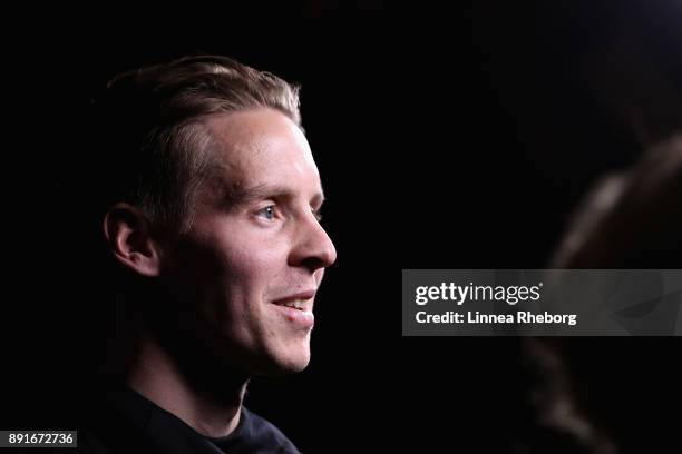 Stefan Johansen is being interviewed by the media during the Football Association of Norway National Team Equal Pay Agreement Announcement at the...