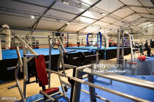 The boxing gym at INSEP on December 12, 2017 in Vincennes, France.