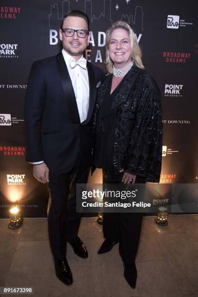 Adam Sansiveri and Felicia Taylor attend the 10th Annual Broadway Dreams Supper at The Plaza Hotel on December 12, 2017 in New York City.