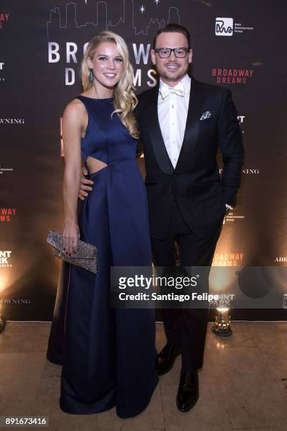 Stephanie Cane and Adam Sansiveri attend at The Plaza Hotel on December 12, 2017 in New York City.