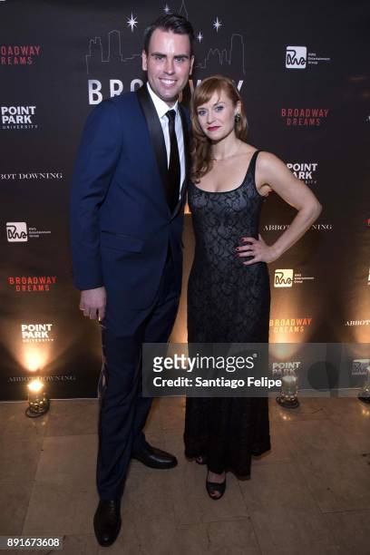 Ryan Stana and Megan Sikora attend the 10th Annual Broadway Dreams Supper at The Plaza Hotel on December 12, 2017 in New York City.