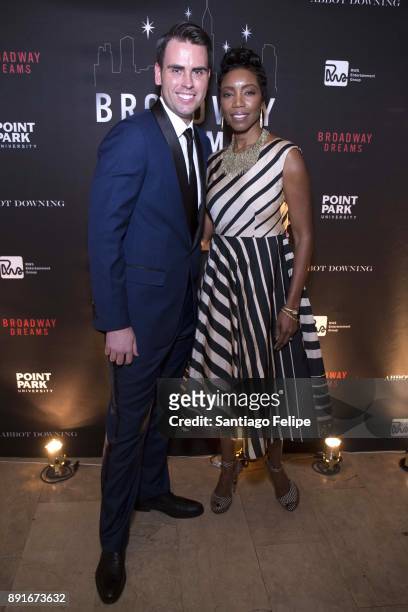 Ryan Stana and Heather Headley attend the 10th Annual Broadway Dreams Supper at The Plaza Hotel on December 12, 2017 in New York City.