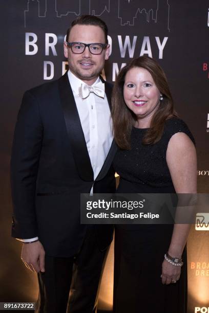 Adam Sansiveri and Elizabeth Falkner attend the 10th Annual Broadway Dreams Supper at The Plaza Hotel on December 12, 2017 in New York City.