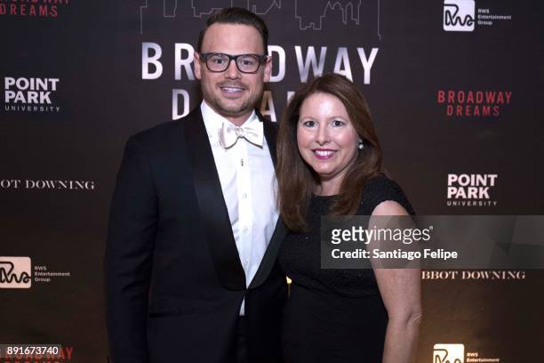 Adam Sansiveri and Elizabeth Falkner attend the 10th Annual Broadway Dreams Supper at The Plaza Hotel on December 12, 2017 in New York City.