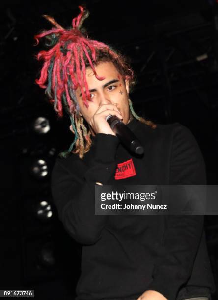 Lil Pump performs at PlayStation Theater on December 12, 2017 in New York City.