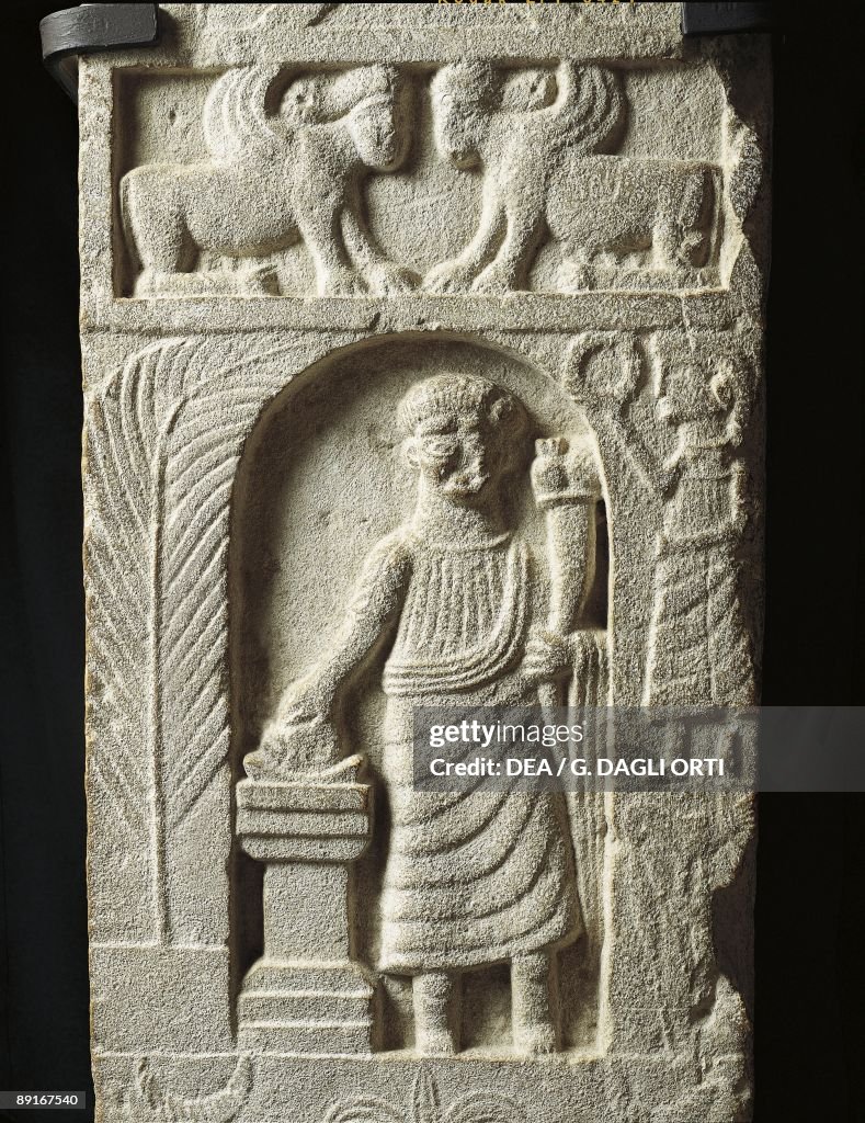 Tophet Tunisia, Carthage, Tophet, Votive stele with relief representing ...