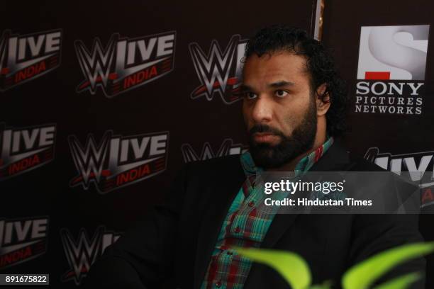 And Indo-Canadian professional wrestler Yuvraj Singh Dhesi, Commonly known as, Jinder Mahal posing for a profile shoot for at Hotel Shangri-La on...