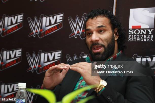 And Indo-Canadian professional wrestler Yuvraj Singh Dhesi, Commonly known as, Jinder Mahal posing for a profile shoot for at Hotel Shangri-La on...