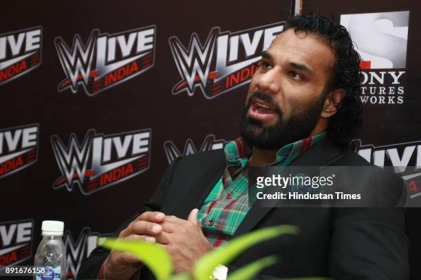 And Indo-Canadian professional wrestler Yuvraj Singh Dhesi, Commonly known as, Jinder Mahal posing for a profile shoot for at Hotel Shangri-La on...