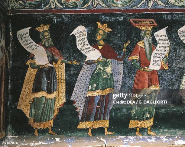 Romania - Moldavia - Suceava. Fresco in St. George's church