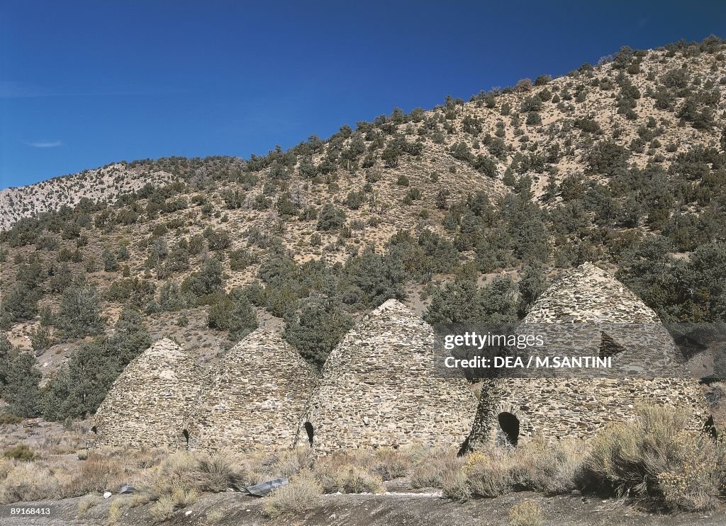 USA, California, Death Valley National Park, Wildrose Canyon, Charcoal Kilns, Coal furnaces