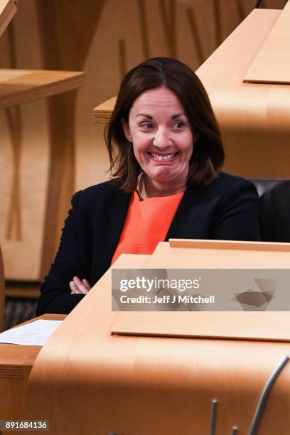 Scottish Labour MSP Kezia Dugdale returns to the Scottish Parliament after appearing on the reality TV show 'I'm A Celebrity Get Me Out Of Here' on...