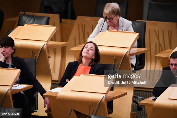 Scottish Labour MSP Kezia Dugdale returns to the Scottish Parliament after appearing on the reality TV show 'I'm A Celebrity Get Me Out Of Here' on...