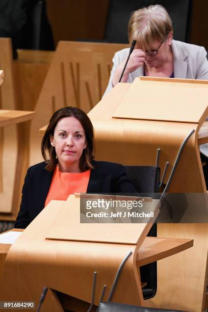 Scottish Labour MSP Kezia Dugdale returns to the Scottish Parliament after appearing on the reality TV show 'I'm A Celebrity Get Me Out Of Here' on...