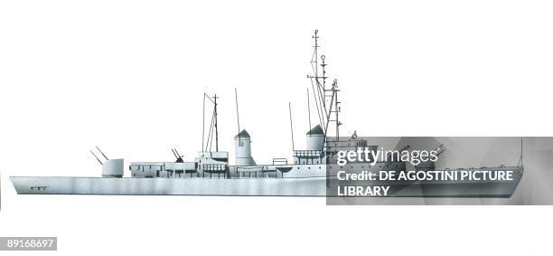 Italian Navy, Cigno frigate illustration
