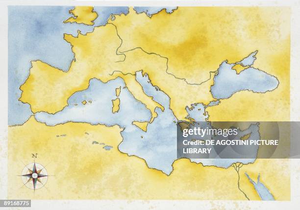 Map Of Mediterranean Photos and Premium High Res Pictures - Getty Images