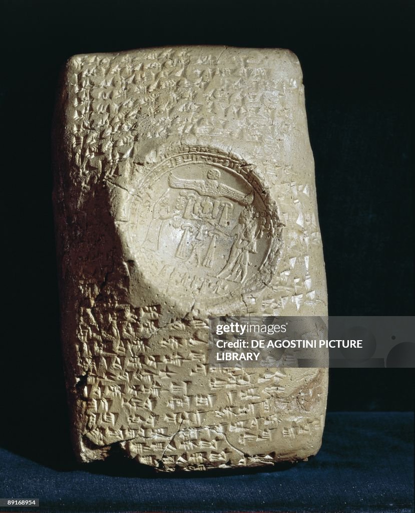 Cuneiform Script Babylon Tablet written in Babylonian cuneiform script coming from the ruins ...