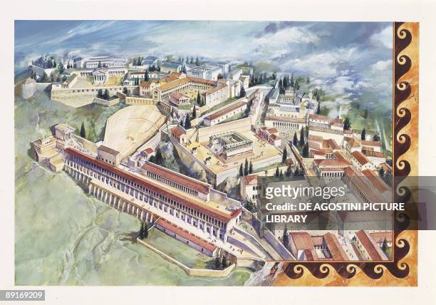 Minor Asia , Reconstruction of Pergamon, illustration
