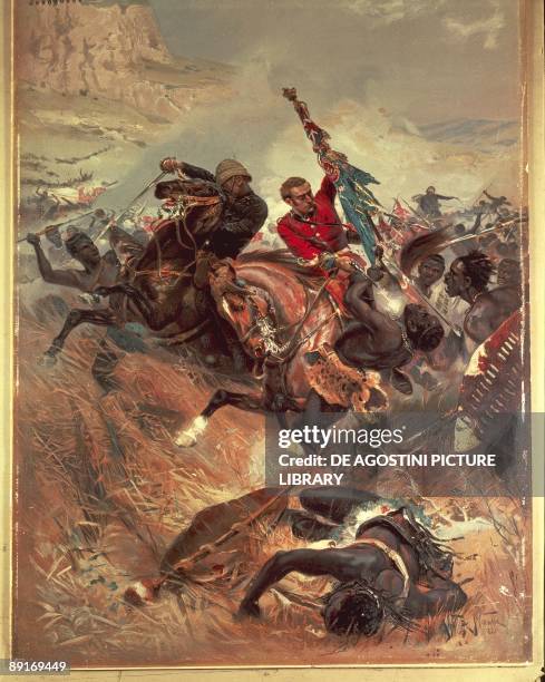 South Africa, 19th century, Anglo Zulu War , The Battle of Isandlwana, Painting