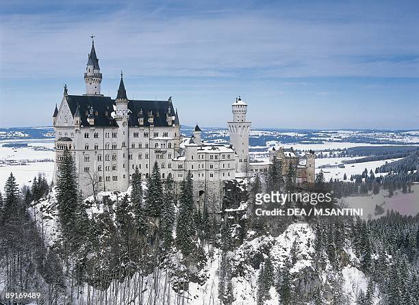 Germany, Bavaria, Surroundings of Fussen, Neuschwanstein castle