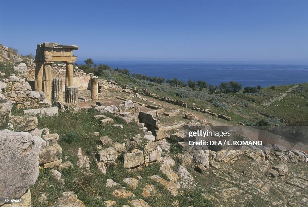 Old ruins of a building, Solunto, Sicily, Italy