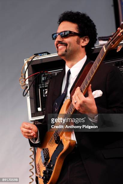 Bosco Mann AKA Gabriel Roth of Sharon Jones and the Dap Kings performs on stage at the Waterfront Blues Festival at Tom McCall Waterfront Park on...