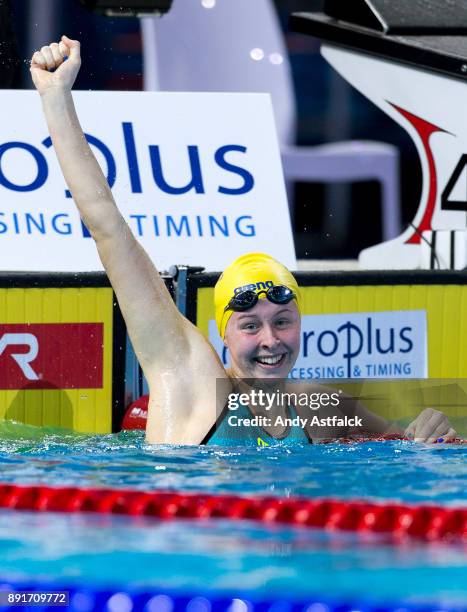 SSophie Hansson of Sweden after finishing third in the Women's 50m Final on December 13, 2017 in Copenhagen, Denmark.