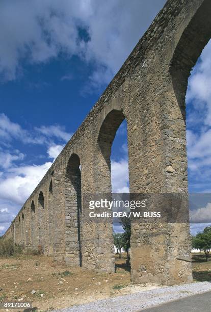 Portugal - Evora. Aqueduct 'Aqueduto da Agua de Prata'
