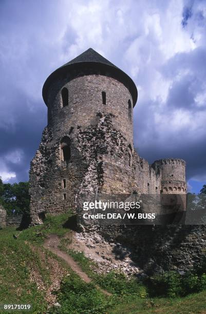 Latvia, Vidzeme, Cesis, Ruins of 14th century castle