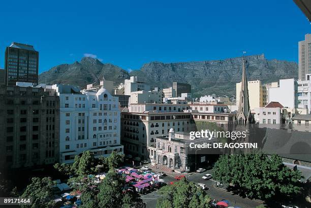 High angle view of buildings in a city, Cape Town, South Africa