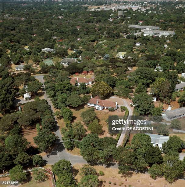 Aerial view of a city, Suburbia, Lusaka, Zambia