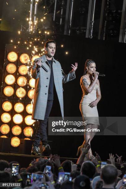 Halsey and G-Eazy are seen on December 12, 2017 in Los Angeles, California.