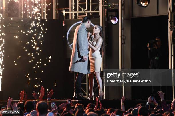 Halsey and G-Eazy are seen on December 12, 2017 in Los Angeles, California.