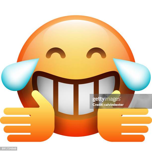 realistic emoji - crying hug stock illustrations